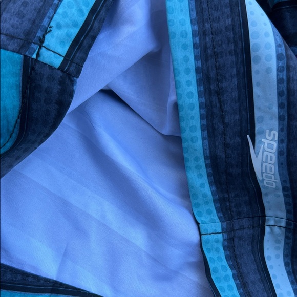 Speedo Striped Blue and Purple Board Shorts - Picture 8 of 10